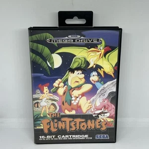 The Flintstones Sega Mega Drive gioco completo con scatola e manuale 1993 PAL *TESTATO* - Foto 1 di 8