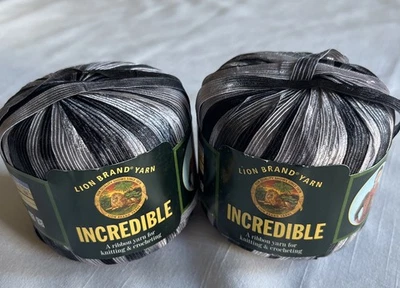 Lion Brand Yarn Trellis Ribbon  ~#204 Accent Black Set Of 2 - Image 1 of 3