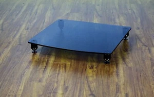VTI 36440 (Black poles, Black Tinted Glass shelf) Professional Audio Amp Stand ! - Picture 1 of 1