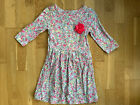 Joules Ditsy Print Skater Dress, With Pink Flower, Girls Age 7-8