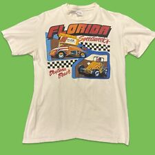 Vintage 80s 1988 Florida Speedweeks Daytona Beach Sprint Car T Shirt Size Large