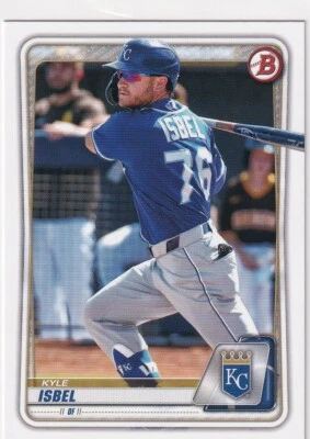2020 BOWMAN RC KYLE ISBEL KANSAS CITY ROYALS ROOKIE PROSPECTS S3127 - Image 1 of 2