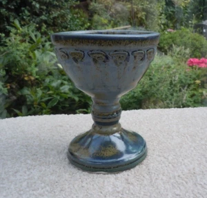 PORTHMADOG WELSH POTTERY VASE with metal spikes for oasis - Height 13.5cm - Picture 1 of 7