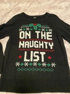 Feo Navidad Suéter Mujer’s Grande Deletrear - Imagen 1 de 4