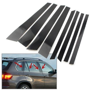 8er Set Türverkleidung Säulenpfosten Schwarz Abdeckplatte Für BMW X5 E70 2007-13 - Bild 1 von 12