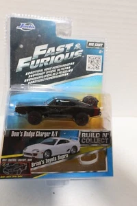 1/55 JADA FAST & FURIOUS DOM'S DODGE CHARGER R/T BLACK BUILD N COLLECT - Picture 1 of 2