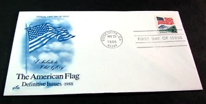 US Stamp FDC Scott# 2280 The American Flag 1988 Used L753 - Picture 1 of 1