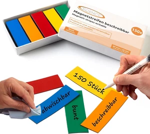 ECENCE Dry Erase Magnetic Labels 150 Pcs Reusable Magnetic Name Tags 2.36Inchx0. - Picture 1 of 12