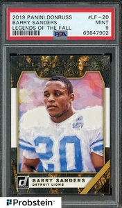 2019 Donruss Legends Of The Hall Barry Sanders Lions HOF PSA 9 MINT - Picture 1 of 2