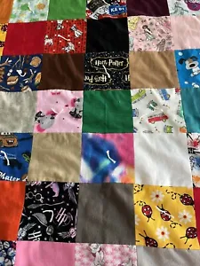 Brand NEW! Handmade Twin Patchwork Flannel Quilt 65”x 75” - Picture 1 of 4