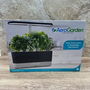 AeroGarden Harvest Slim Gourmet Herb Seed 6 Pods Kit Black Item #901120-1200 NIB - Picture 1 of 11