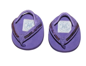 Build a Bear Sandals Flip Flop Purple with Sequins - Picture 1 of 3