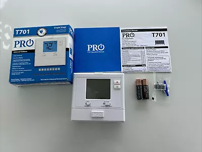 Pro1 T701 Low Voltage Non-Programmable Thermostat Battery or 24v power  NIB READ - Image 1 of 4