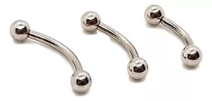 Curved Bar Piercing Titanium Dydoe Lorum Bridge Nipple Lip Inverse Lobe Intimate - Picture 1 of 19