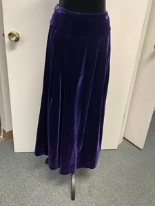 Scott McClintock Rock Damen 8 Lila Samtrock Maxi Vintage - Bild 1 von 8