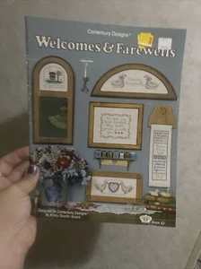 Welcomes & Farewells Book 52 Canterbury Designs Cross Stitch Leaflet 13pgs - Picture 1 of 2