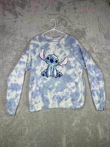 Disney Stitch Pullover Sweatshirt Tie Dye Womens Crew Neck Large - Picture 1 of 19