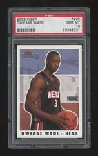 PSA 10 DWYANE WADE 2003 FLEER TRADITION ROOKIE SP #265 RC HEAT 3X NBA CHAMPS HOF