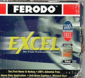 Ferodo Excel Mazda 626 (1992-1997) Rear Brake Pads Part No. DB1254XL - Picture 1 of 3