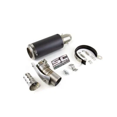 For Suzuki GSXR1000 GSXR1000R 2012-2025 Exhaust Mid Pipe Slip on Muffler Black - Image 1 of 4