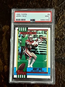 PSA 9 MINT FOOTBALL CARD 1990 TOPPS JERRY RICE HOF SAN FRANCISCO 49ers - Picture 1 of 1