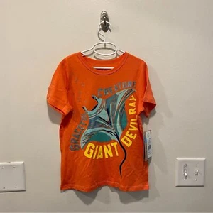 Peek giant devil ray stingray tee shirt in size 8 new with tag - Picture 1 of 4