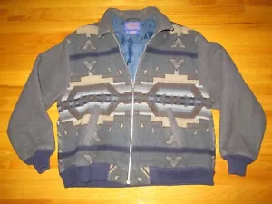 PENDLETON Vtg High Grade Western Wear native American aztec blanket Jacket L/XL- - Picture 1 of 10