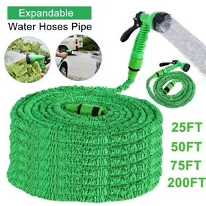 25FT-200FT Expandable Garden Watering Hose High Pressure Car Wash Magic Flexible - Picture 1 of 15