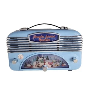 Jingle Jams Radio Plays Christmas Songs & Santa's Station Light Blue *New* - Picture 1 of 5