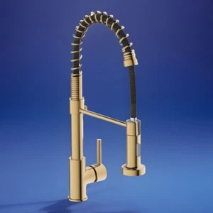Casavilla Kitchen Faucet KF-GB-5001 - Brushed Gold, Solid Brass, Single Handle w - Picture 1 of 5