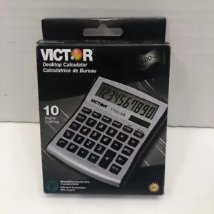 Victor 1100-3A Antimicrobial Compact Desktop Calculator 10-Digit LCD 11003A NEW - Picture 1 of 4
