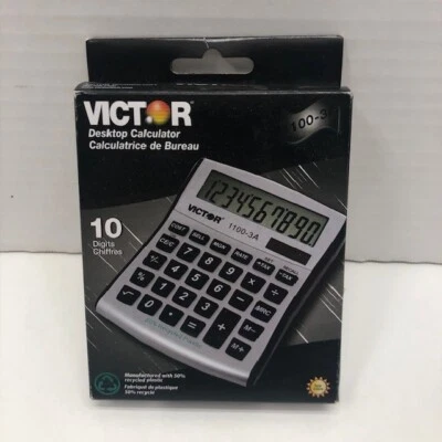 Victor 1100-3A Antimicrobial Compact Desktop Calculator 10-Digit LCD 11003A NEW - Image 1 of 4