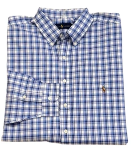 $125 Polo Ralph Lauren Pony Cuadros Mangas Largas Calce Clásico Camisa de Vestir XLT - Imagen 1 de 8