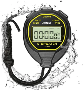 Waterproof Digital Stopwatch Timer,  Large Display Simple Silent Stop Watch with - Picture 1 of 12