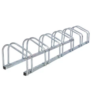 Soporte de estacionamiento de piso para bicicletas almacenamiento ajustable garaje interior exterior 5 bicicletas - Imagen 1 de 6