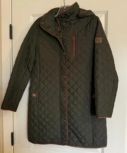 Lauren Ralph Lauren Stepp Reitjacke Scheunenmantel Grün Vintage Gr. PS - Bild 1 von 10