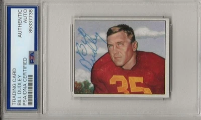 ~BILL DUDLEY Signed 1950 Bowman #29 WASHINGTON REDSKINS PSA/DNA Nice!~ - Image 1 of 4