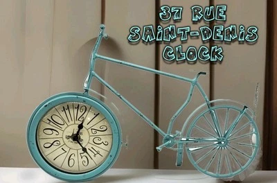 Reloj 37 Rue Saint-Denis. Bicicleta azul cobalto. Limpio, probado, funcionando. Foto 1 de 4