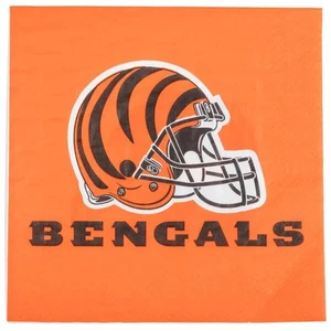 Cincinnati Bengals NFL Luncheon Paper Napkins Tableware Football - 16 Count Pack - Picture 1 of 3