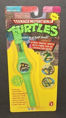 Sealed Unopened 1989 TMNT Digital Watch With 3 Pop-Up Character Faces Mirage MOC - Image 1 of 4