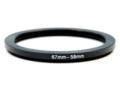 67-58mm Metal Step down Ring Lens Adapter 67 Male to 58 Female Thread - UK STOCK - Image 1 of 4