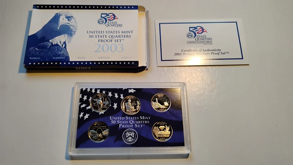 2003 S Clad Proof Set US Mint State Quarters OGP COA - Image 1 of 1