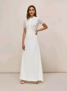 Whistles Ivory Scarlett Wedding Dress Size UK 12 New No Tags - Picture 1 of 14