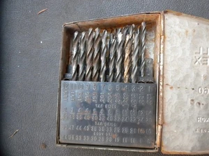 Vintage Radnor Drill Index Bit Metal Case With some Bits - see all pic back rust - Picture 1 of 10