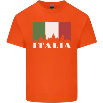 Italy Skyline Italian Flag Kids T-Shirt Childrens - Image 1 of 4