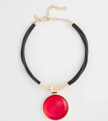 Chico's Originals Red Resin Pendant Necklace - Image 1 of 2
