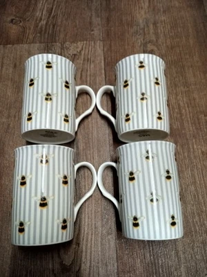 MARKS & SPENCER CHINA BEE MUGS X 4 M&S - Image 1 of 3