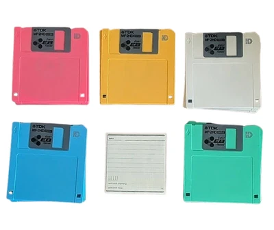 TDK MF2HD 3.5" Floppy Disks 1.44MB Color Bulk Lot of 20 Unused NOS VintageMedia  - Image 1 of 4