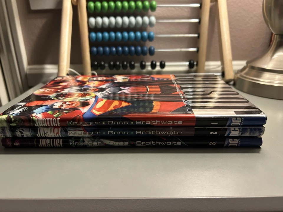 Justice Volumes 1-3 by Jim Krueger Alex Ross Hardcover, 2006 - Image 1 of 4