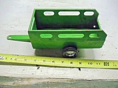 OLD VINTAGE NYLINT FARM TRAILER GREEN PRESSED STEEL - Image 1 of 4